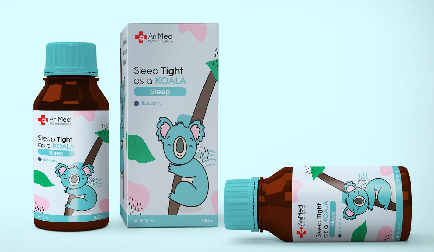 ANMed兒童藥品包裝設計，有趣的“動物插畫”概念