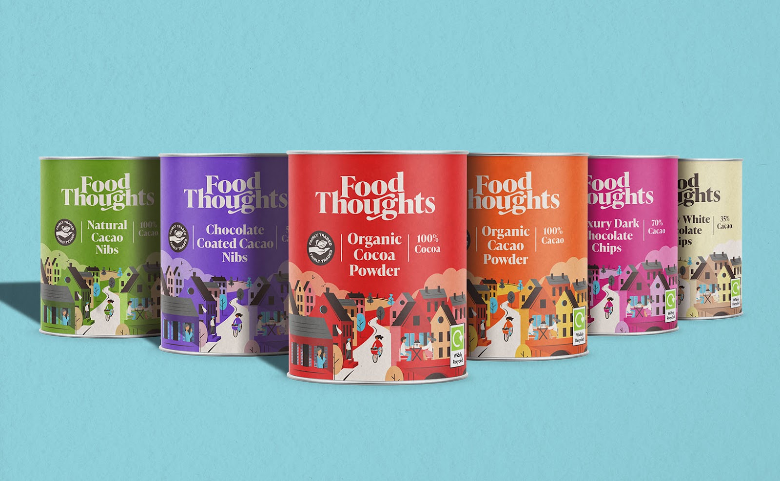 Food Thoughts可可烘焙原料品牌重塑與“社區(qū)”插畫(huà)包裝設(shè)計(jì)
