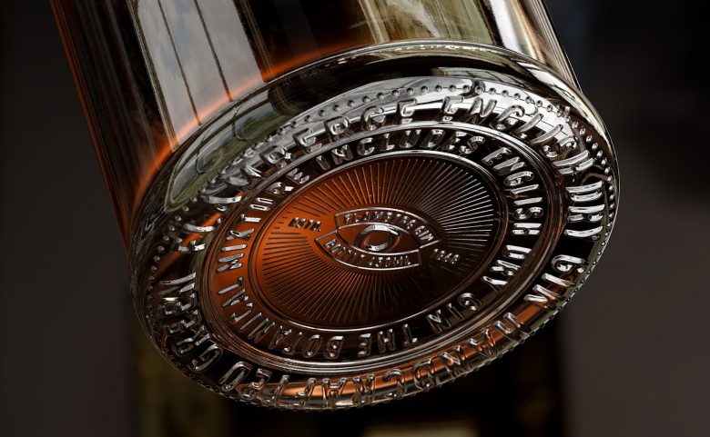 高端風格Flamberg 杜松子酒藥酒包裝設計禮盒設計，包含35種植物