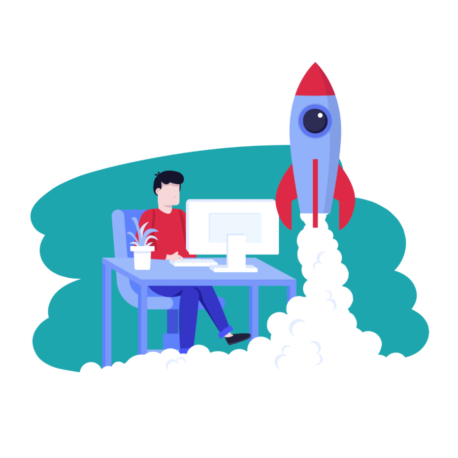 火箭發射時坐在辦公桌前的人