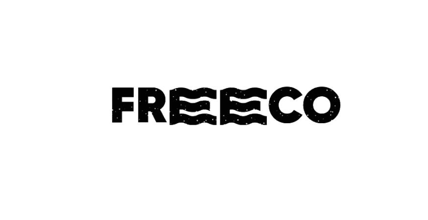 freeco天然大麻提取物滴劑藥品logo設計的字母“e”中的波浪與液體有關