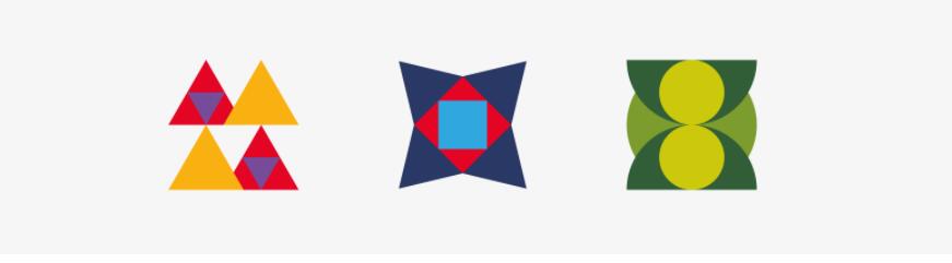 freeco天然大麻提取物滴劑藥品包裝設計，抽象幾何圖案組合