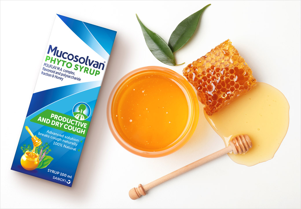 賽諾菲Sanofi止咳藥品牌logo設(shè)計包裝設(shè)計，多層箭頭元素