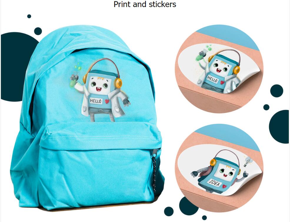ALEKS 機器人卡通人物設計，書包造型