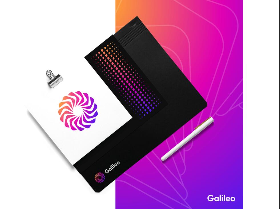 Galileo 人工智能初創公司logo設計vi設計，酷炫科技風格