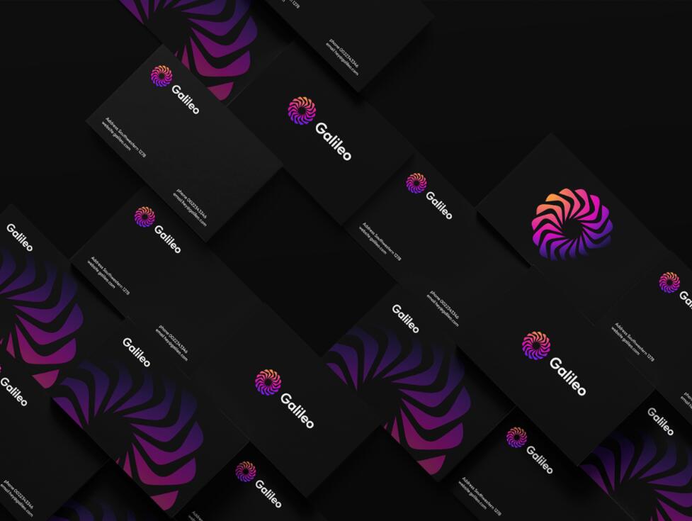 Galileo 人工智能初創公司logo設計vi設計，酷炫科技風格
