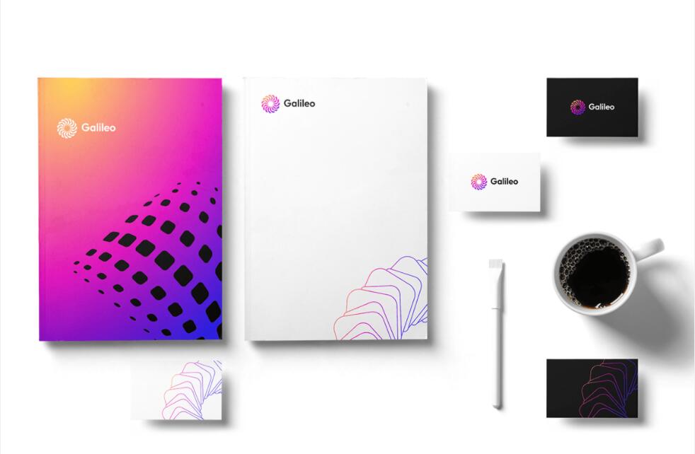 Galileo 人工智能初創公司logo設計vi設計，酷炫科技風格