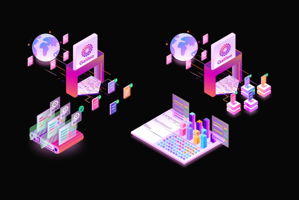 Galileo 人工智能初創公司logo設計vi設計，酷炫科技風格