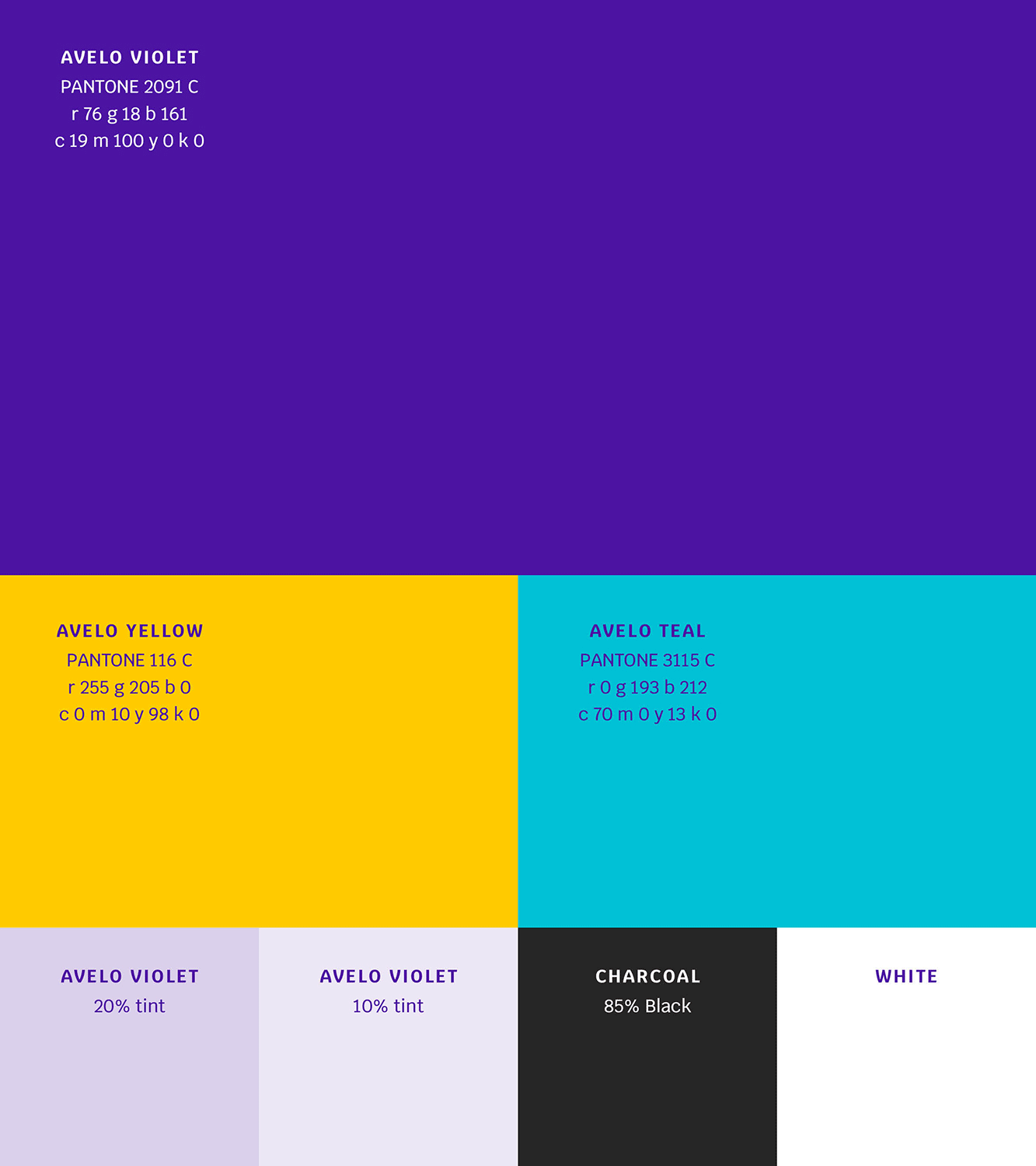 Avelo 航空公司品牌視覺形象設計-logo vi設計-配色