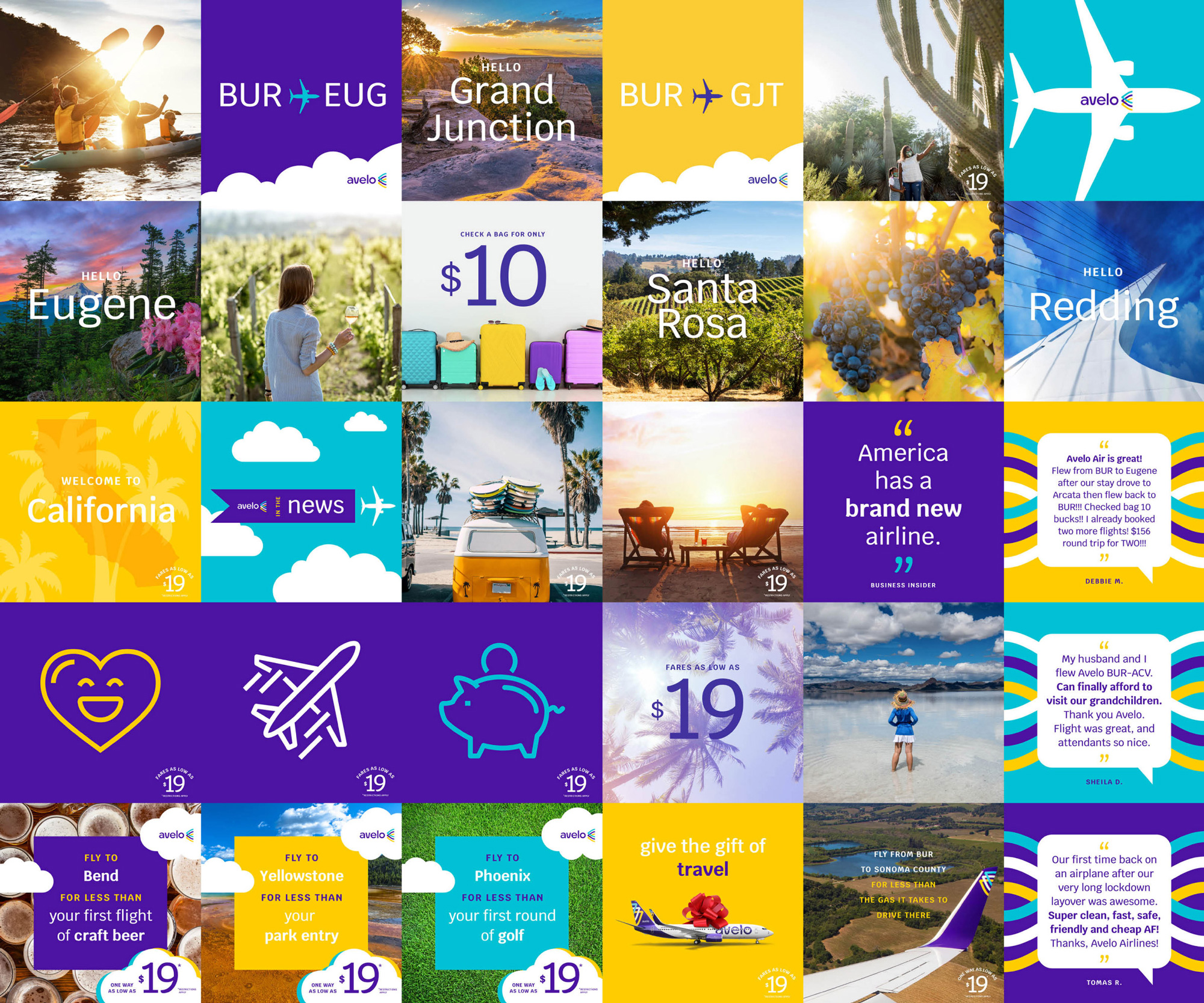 Avelo 航空公司品牌視覺形象設計-logo vi設計