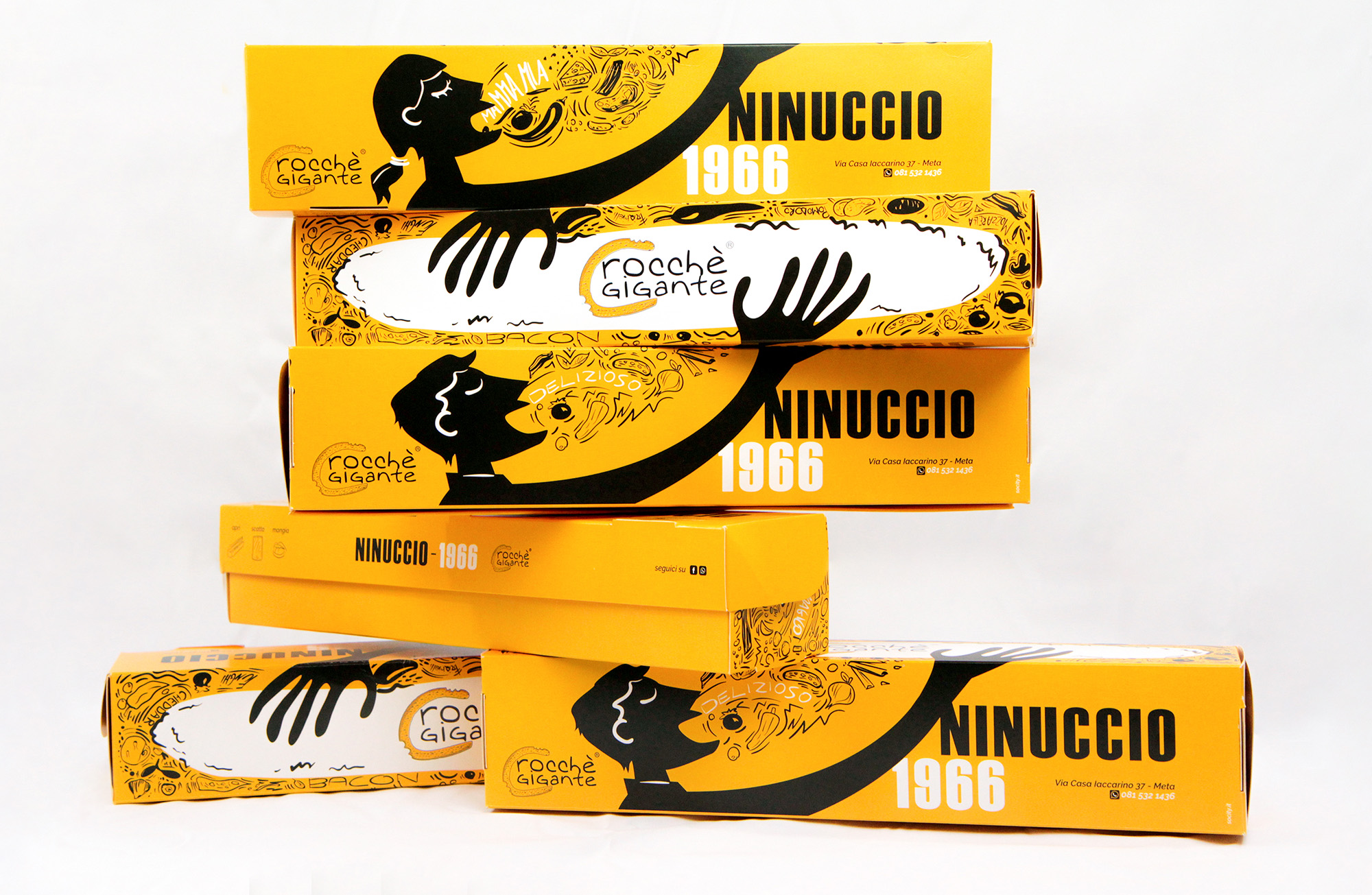 crocchè休閑食品創(chuàng)意包裝設(shè)計(jì)，張開的手與嘴巴插畫