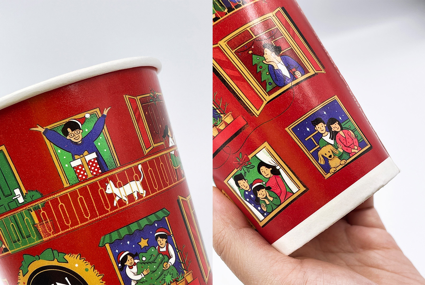 菲德利便攜杯裝咖啡節日裝包裝設計，咖啡讓我們聯系更緊密