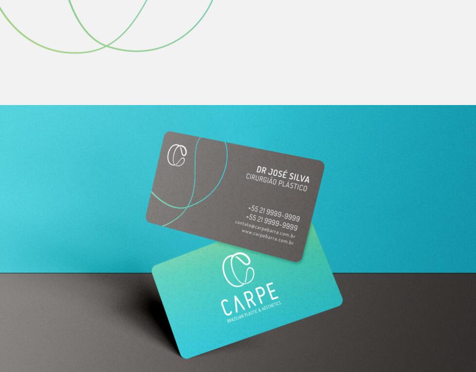 CARPE 美容整形塑形醫(yī)院logo設(shè)計(jì)vi設(shè)計(jì)，線條字母c