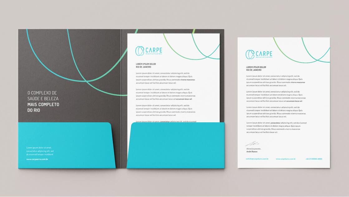 CARPE 美容整形塑形醫(yī)院logo設(shè)計(jì)vi設(shè)計(jì)，線條字母c