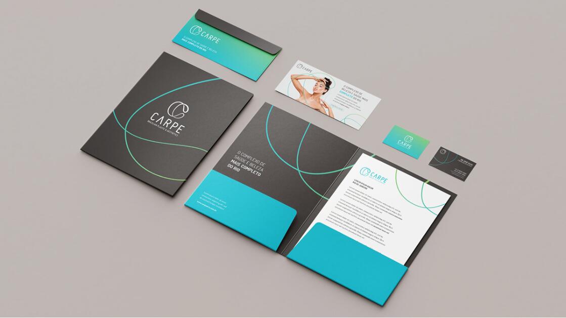 CARPE 美容整形塑形醫(yī)院logo設(shè)計(jì)vi設(shè)計(jì)，線條字母c
