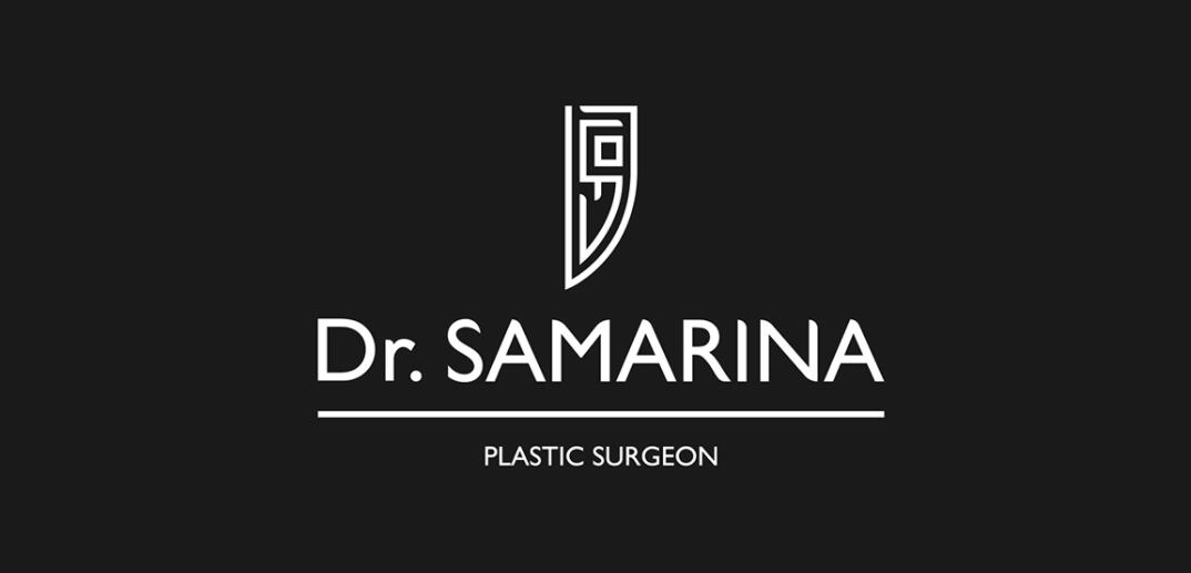 Dr.samarina 美容整形診所醫院logo設計，“字母DSO+手術刀”圖形創意