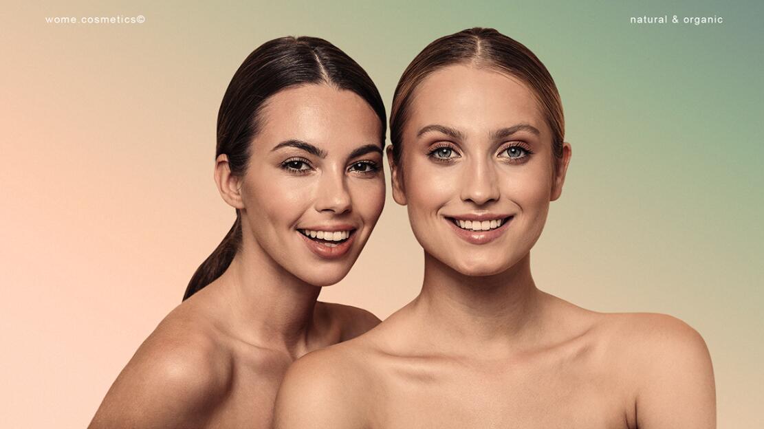 Wome 天然護膚品化妝品logo設計“水滴花朵”