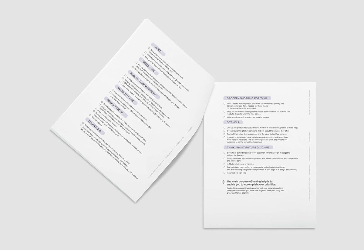 Baby Prep 孕婦產前醫療教育品牌形象logo設計“心+子宮內嬰兒+孕婦”