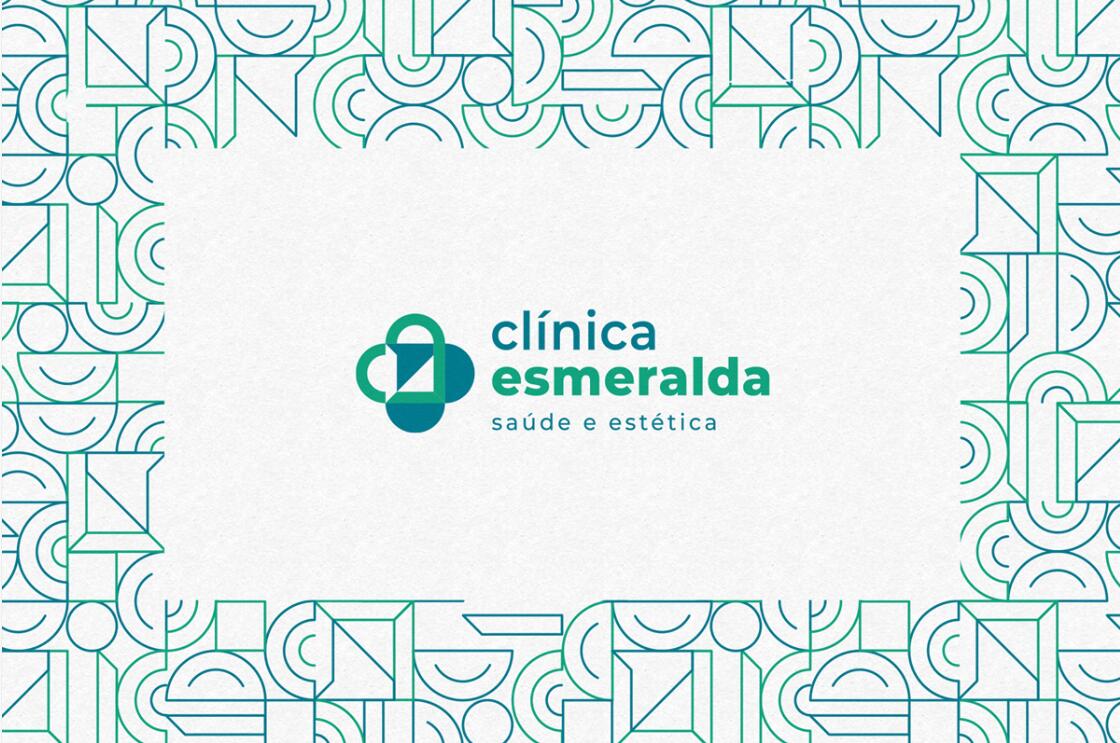 Esmeralda 保健診所醫院logo設計vi設計，醫療十字、膠囊與愛心元素
