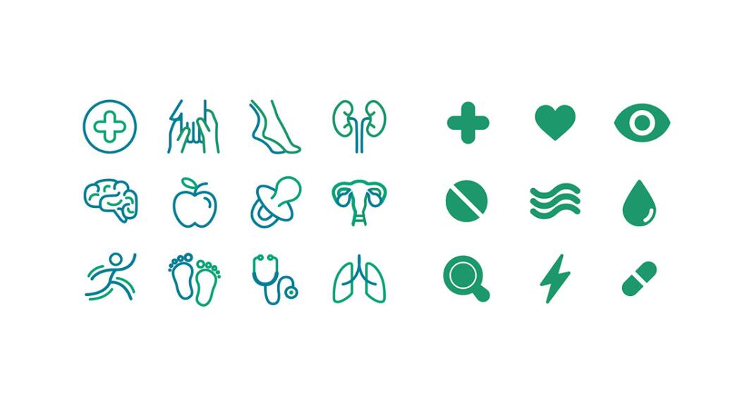 Esmeralda 保健診所醫(yī)院logo設(shè)計(jì)vi設(shè)計(jì)，醫(yī)療十字、膠囊與愛心元素