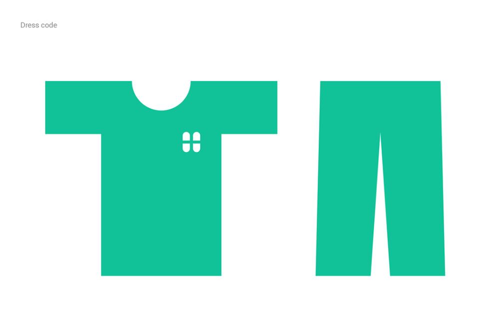 Hera Clinic 赫拉診所醫院logo設計vi設計，H字母+十字