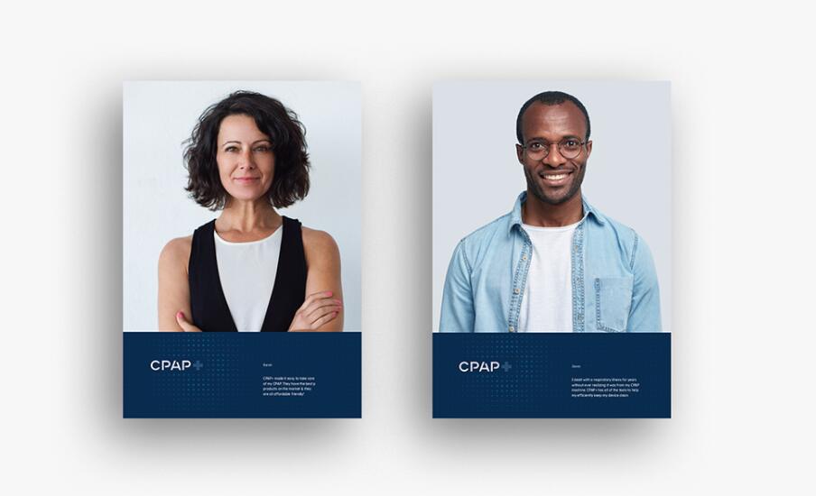 CPAP+睡眠呼吸暫停通氣治療醫(yī)療設(shè)備品牌logo設(shè)計視覺形象vi設(shè)計“圓點氣流”圖案