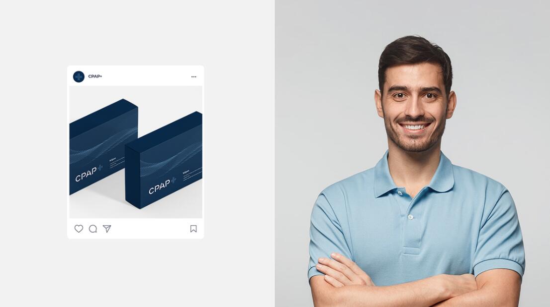 CPAP+睡眠呼吸暫停通氣治療醫(yī)療設(shè)備品牌logo設(shè)計視覺形象vi設(shè)計“圓點氣流”圖案