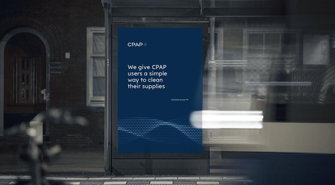 CPAP+睡眠呼吸暫停通氣治療醫(yī)療設(shè)備品牌logo設(shè)計視覺形象vi設(shè)計“圓點氣流”圖案