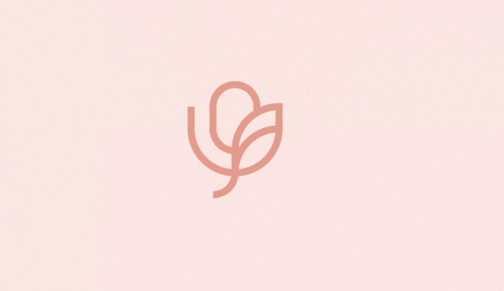 Oroface牙科牙齒矯正與口腔美容醫療診所logo設計vi設計，花朵字母logo+粉綠配色