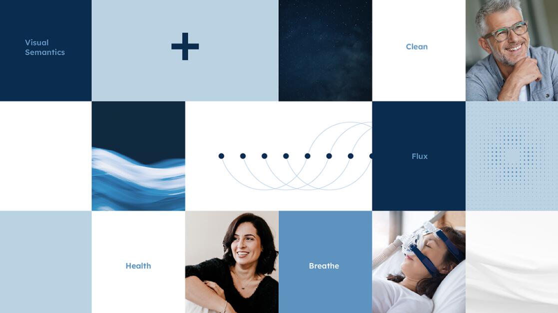 CPAP+睡眠呼吸暫停通氣治療醫(yī)療設(shè)備品牌logo設(shè)計“圓點十字”