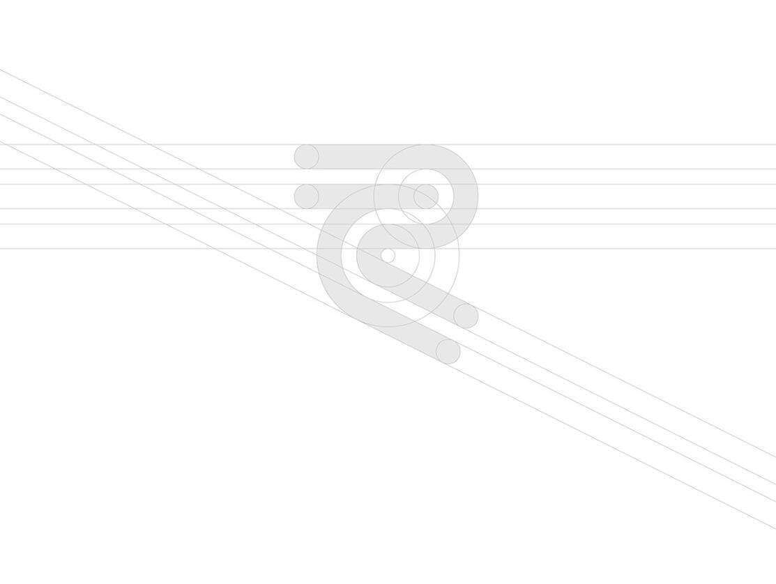 Recore 航運公司logo設計vi設計，雙線條“R”字母與藍灰配色