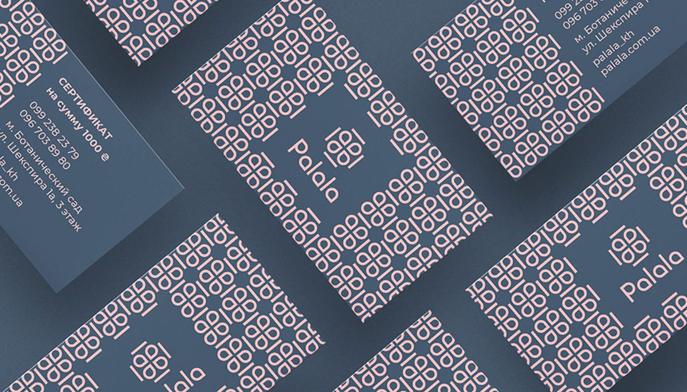 palala瘦身減肥產(chǎn)品與服務(wù)工作室品牌logo設(shè)計(jì)形象vi設(shè)計(jì),方形花朵高識別風(fēng)格-名片