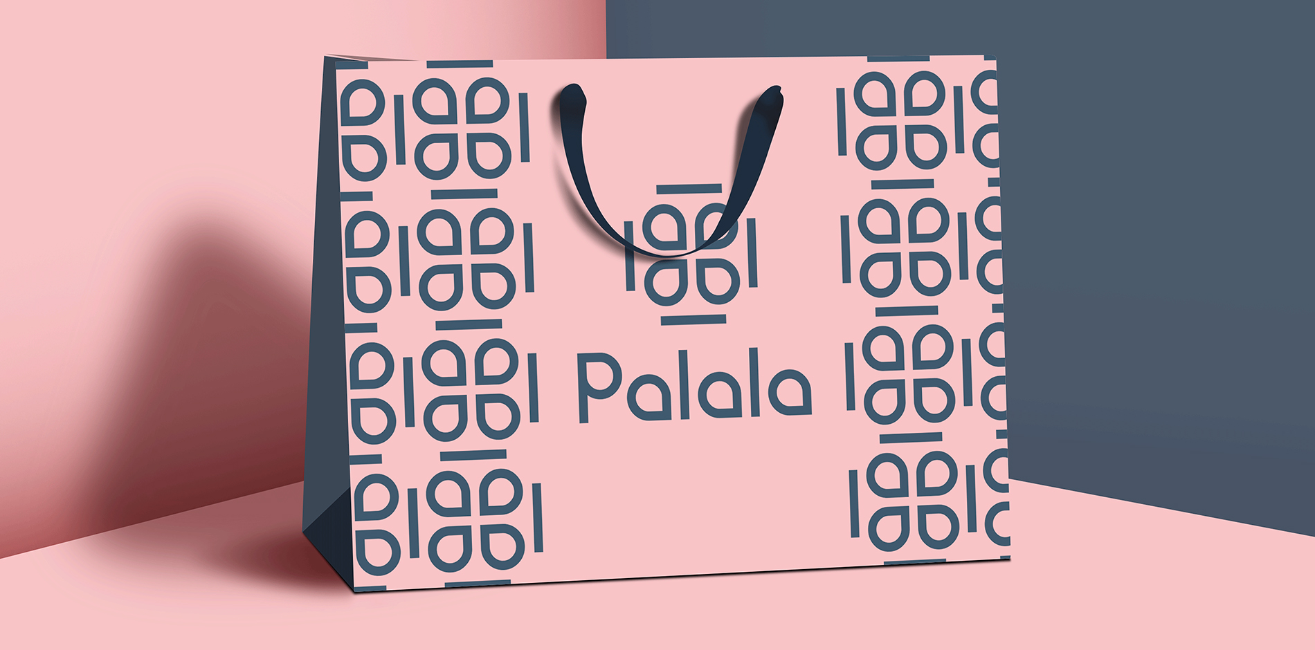 Palala瘦身減肥產(chǎn)品與服務(wù)工作室品牌logo設(shè)計(jì)形象vi設(shè)計(jì),方形花朵高識別風(fēng)格-紙袋