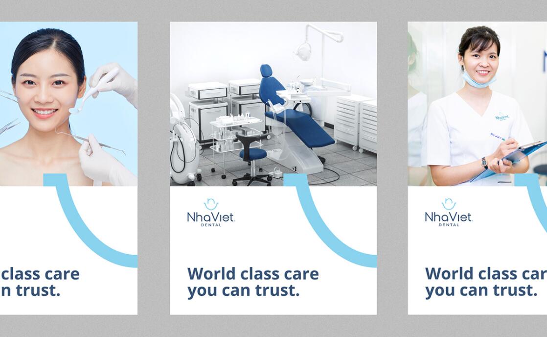 Nha Viet 牙科牙齒醫療診所品牌全案策劃設計-logo/vi/畫冊/平面廣告