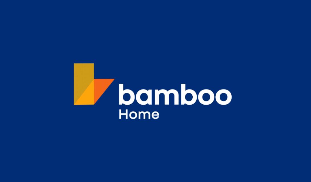 Bamboo Home 建筑公司品牌vis視覺識別設計，平面幾何色塊構建立體效果