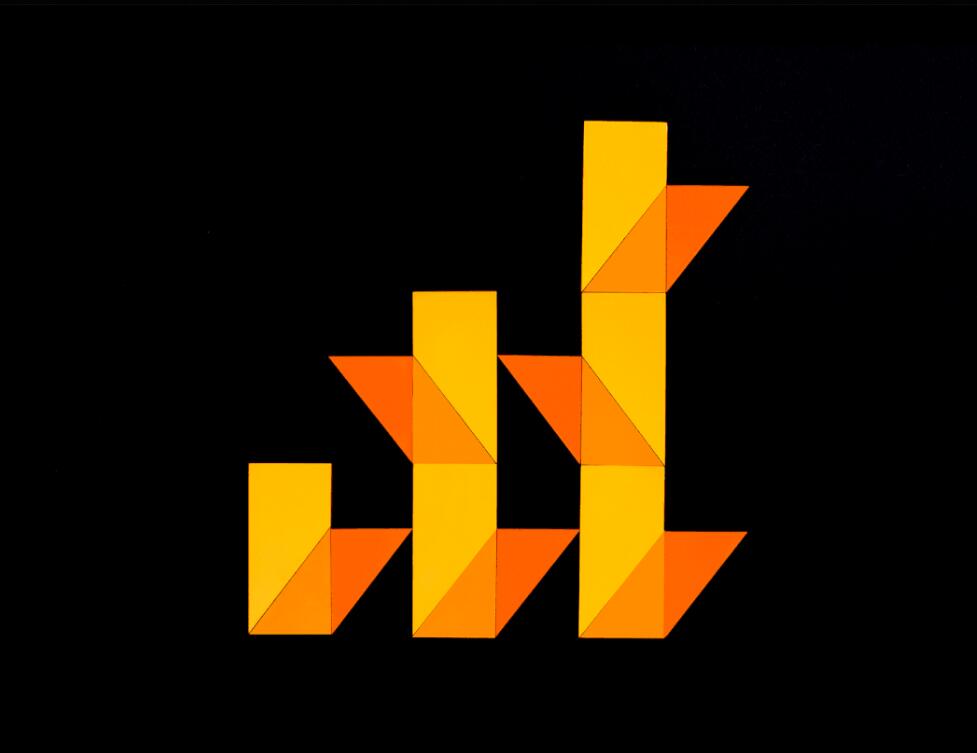 Bamboo Home 建筑公司品牌vis視覺識別設計，平面幾何色塊構建立體效果