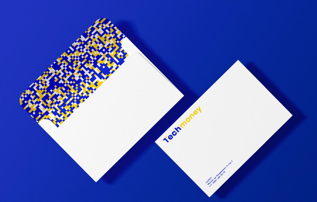 Techmoney 在線互聯網金融品牌形象vi設計“馬賽克像素”元素