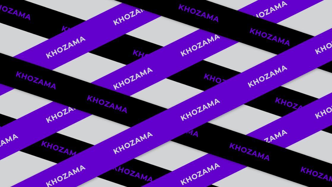 Khozama數碼科技電子產品在線商店品牌logo設計vi設計，“字母k+電路”圖案