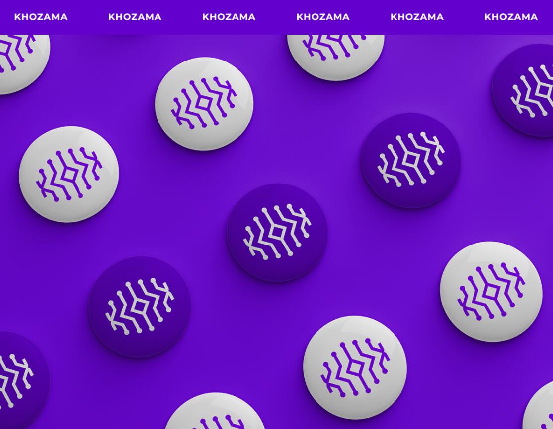 Khozama數碼科技電子產品在線商店品牌logo設計vi設計，“字母k+電路”圖案