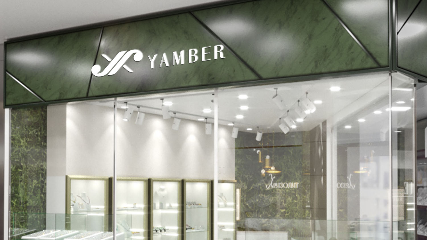 YAMBER顏博珠寶logo設計