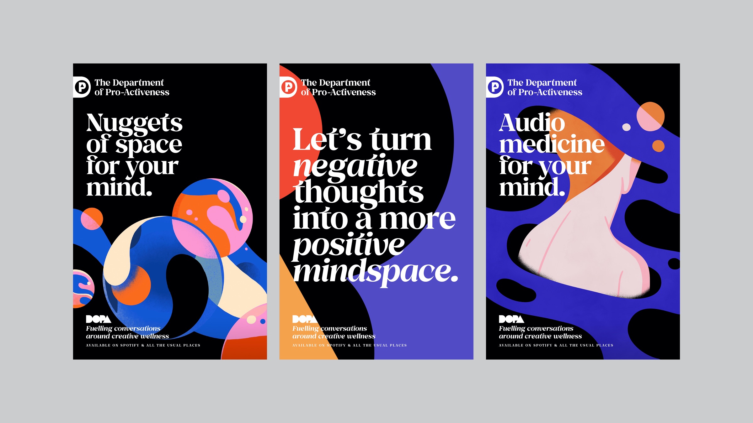 DOPA 健康播客平臺logo設計vi設計。幾何矢量風格