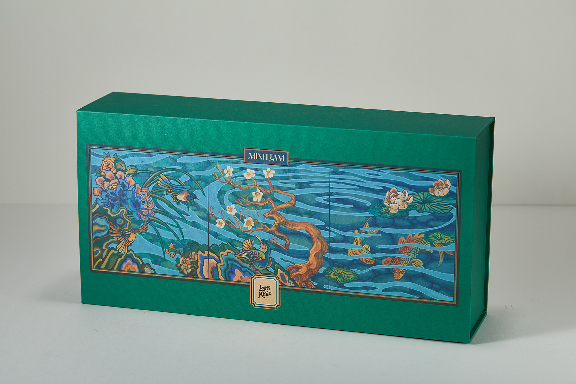 嵐曲越南茶葉包裝設計，借鑒中國古韻景物繪畫精髓