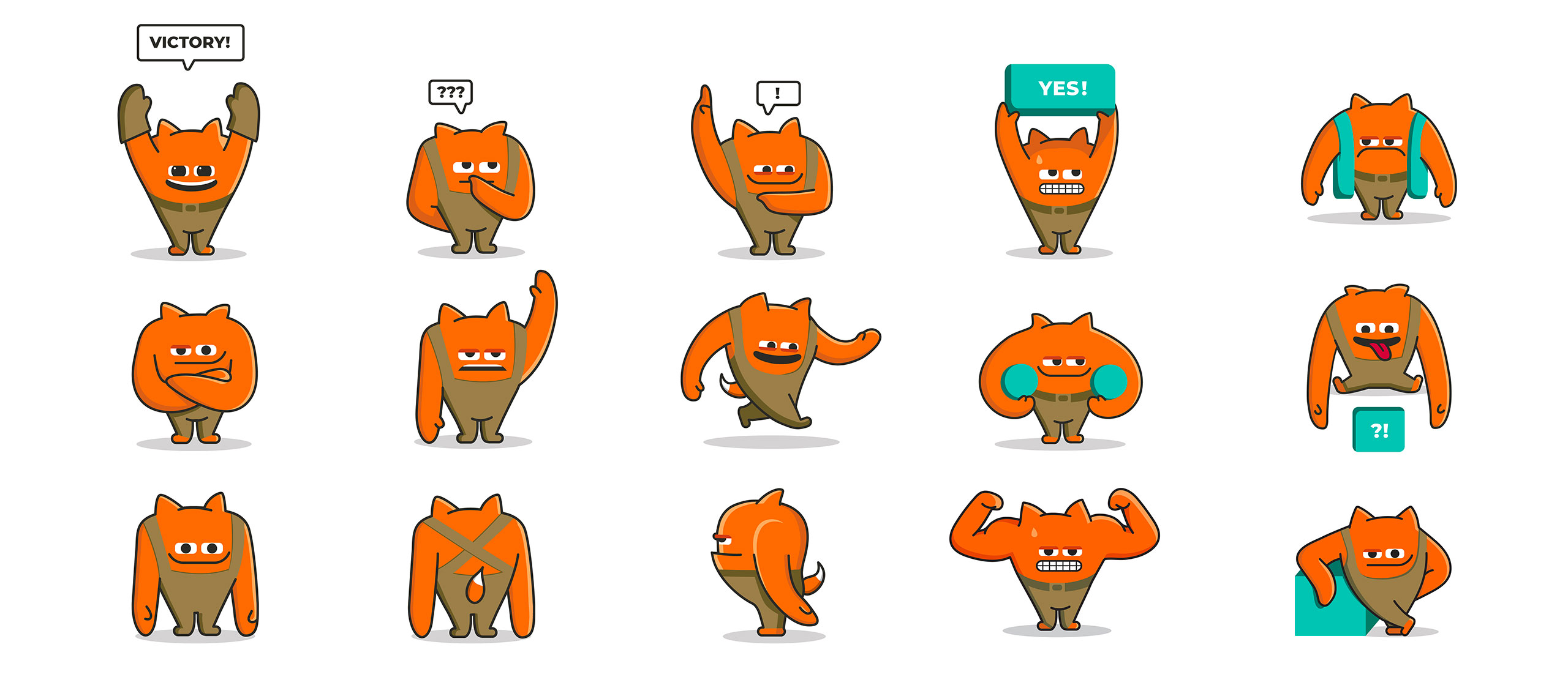 Ogrifox 安全防護服工作服服飾“狐貍巨人”品牌卡通吉祥物設計