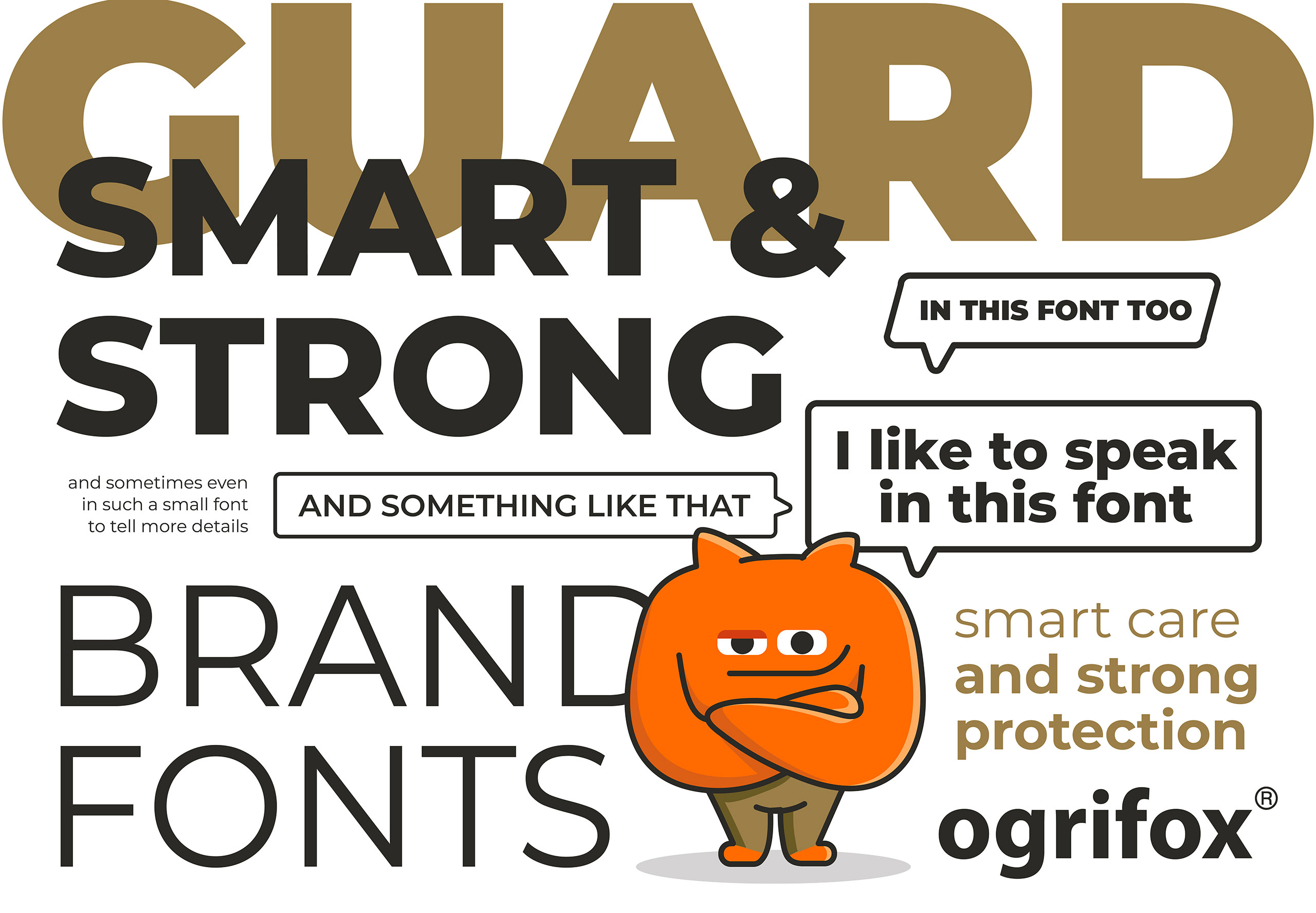 Ogrifox 安全防護服工作服服飾“狐貍巨人”品牌卡通吉祥物設計