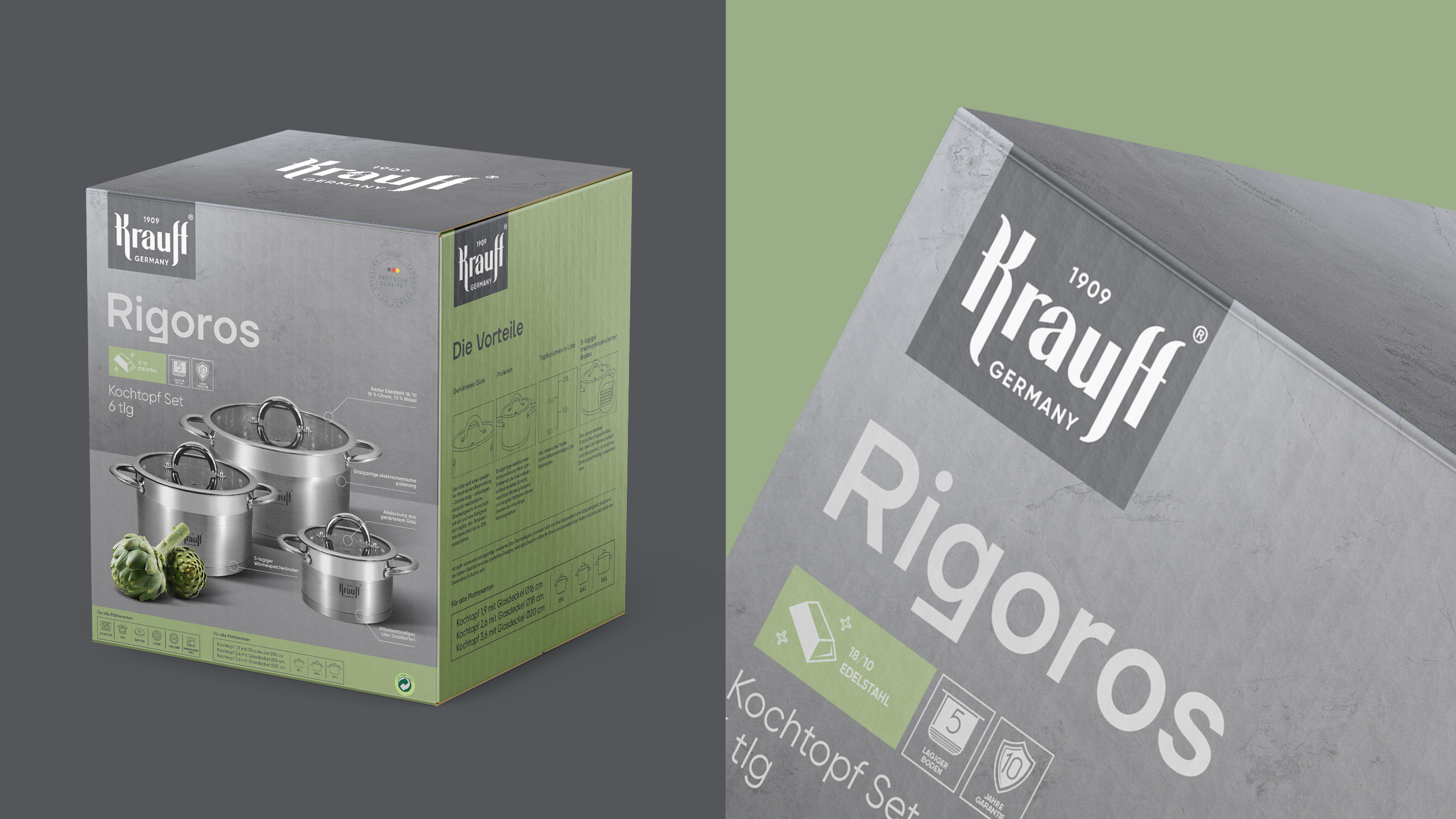 J?rgen Krauf 不銹鋼鍋具刀具品牌包裝設計logo設計
