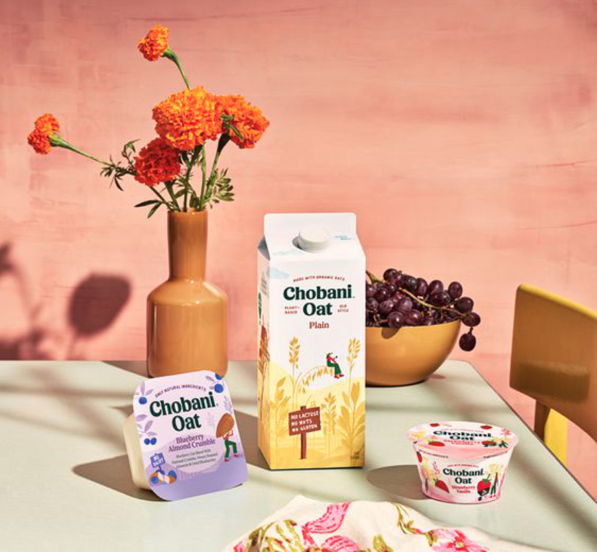 chobani.oat 燕麥牛奶乳制品包裝設(shè)計(jì)，清新燕麥插畫