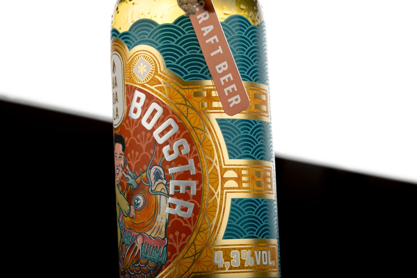 BADALA 精釀啤酒包裝設計“波紋金箔浮雕裝飾”風格