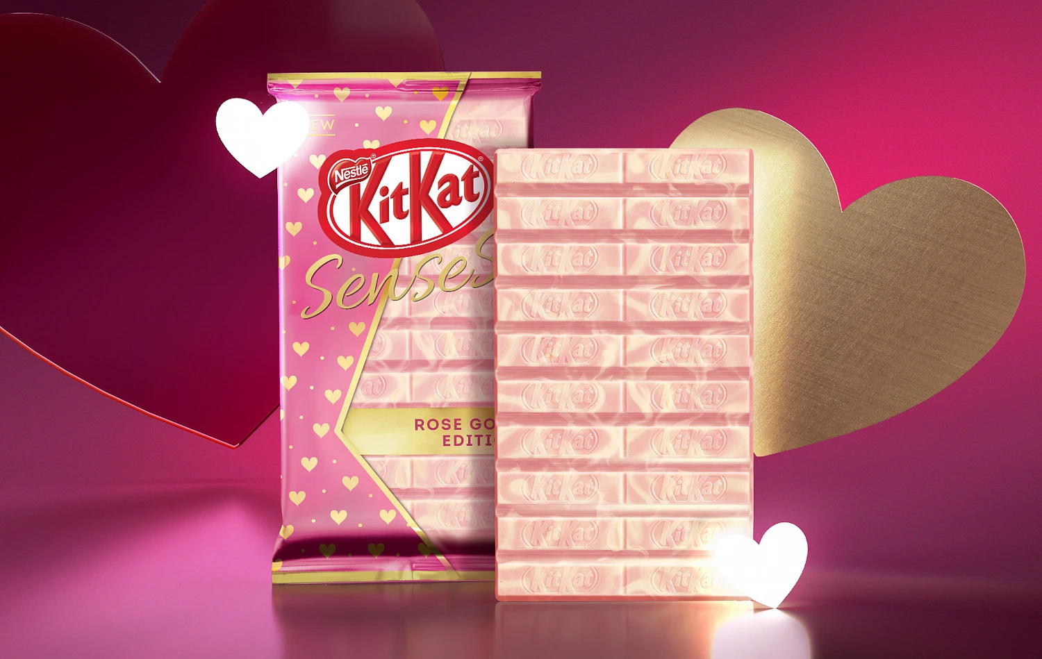 KitKat巧克力包裝設計，字母k品牌識別版式