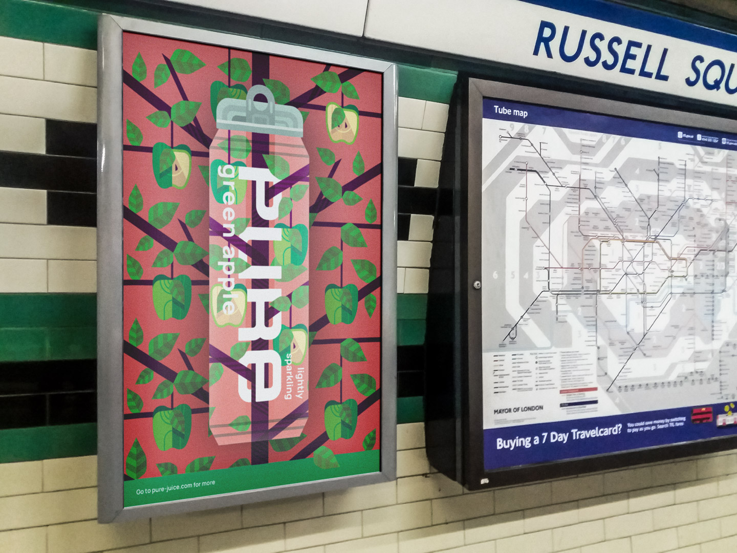 PURE罐裝蘇打水氣泡濃縮果汁飲料包裝設(shè)計(jì)“幾何圖案風(fēng)格”