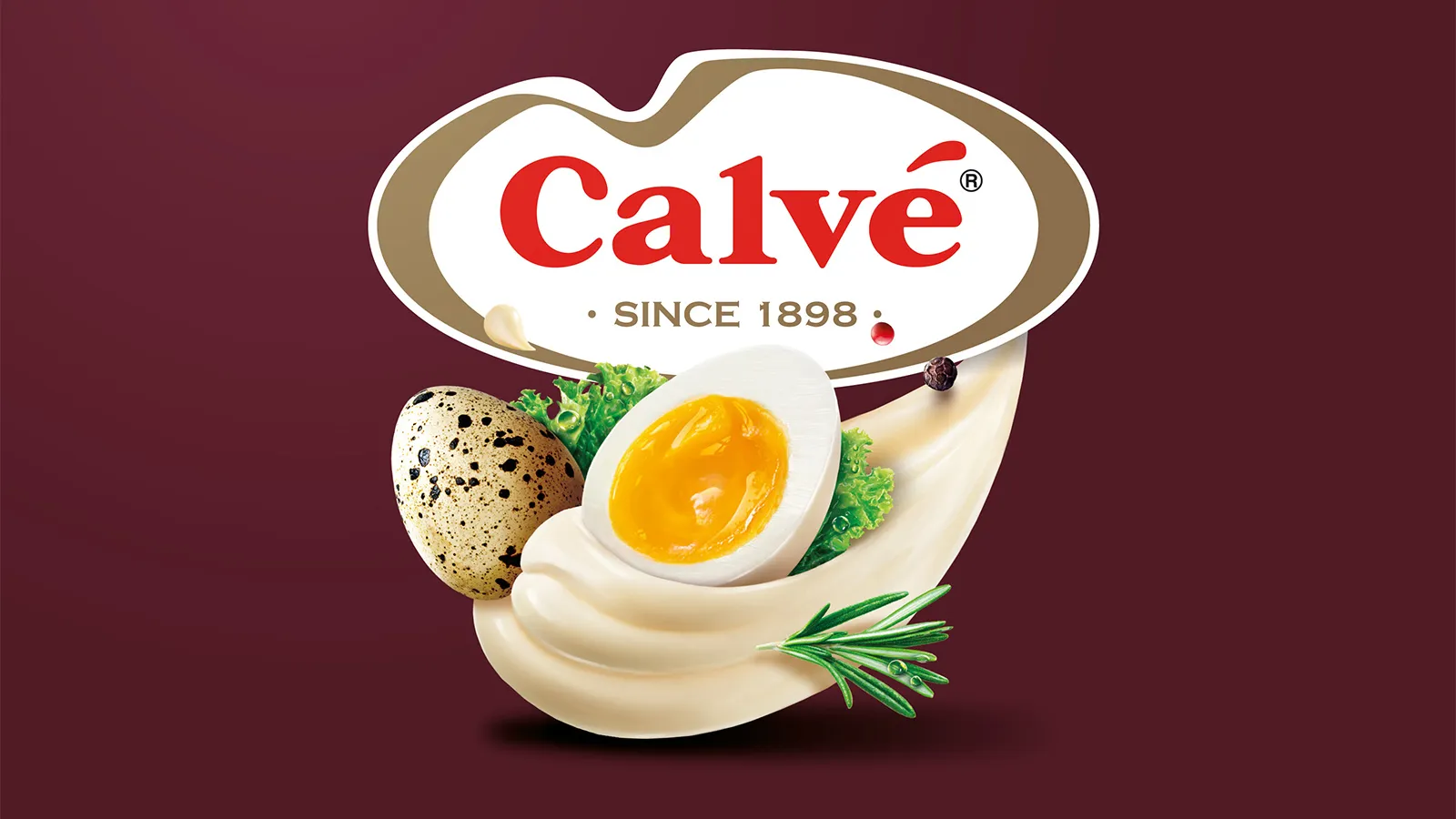 Calvé 袋裝蛋黃醬醬汁調味料花生醬調味品包裝設計，突出品牌logo